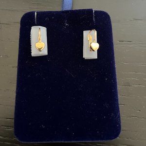 14 kt Yellow Gold Small Heart Earrings